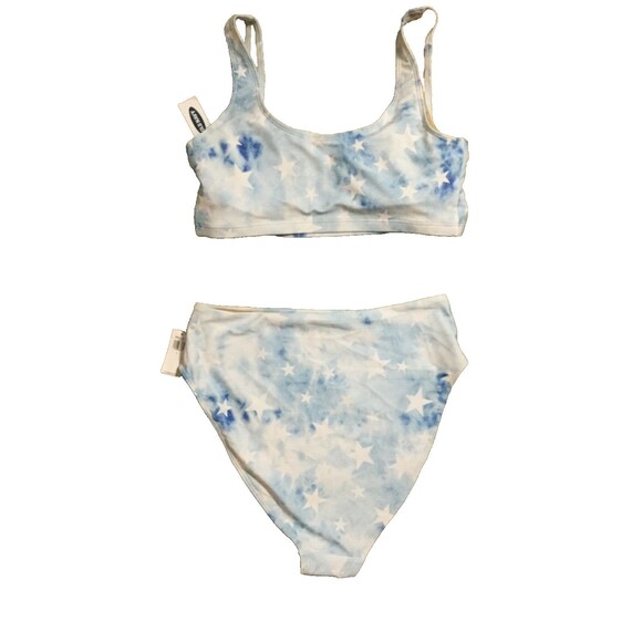 Old Navy Bikini 2 piece Swim Suit~Blue/Stars~Padded~size Girls L Large~NEW! NWT - Picture 2 of 5